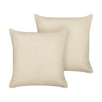 DEKOKISSEN 2er-Set Beige 45/45 cm Leuzea - Beige, Textil (45/45cm) - Beliani