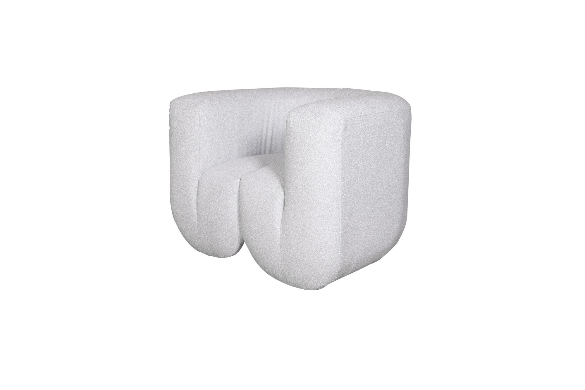 SESSEL NUA Weiß 100x85x75 cm - Weiß, Textil (100/75/85cm) - FURNLUX