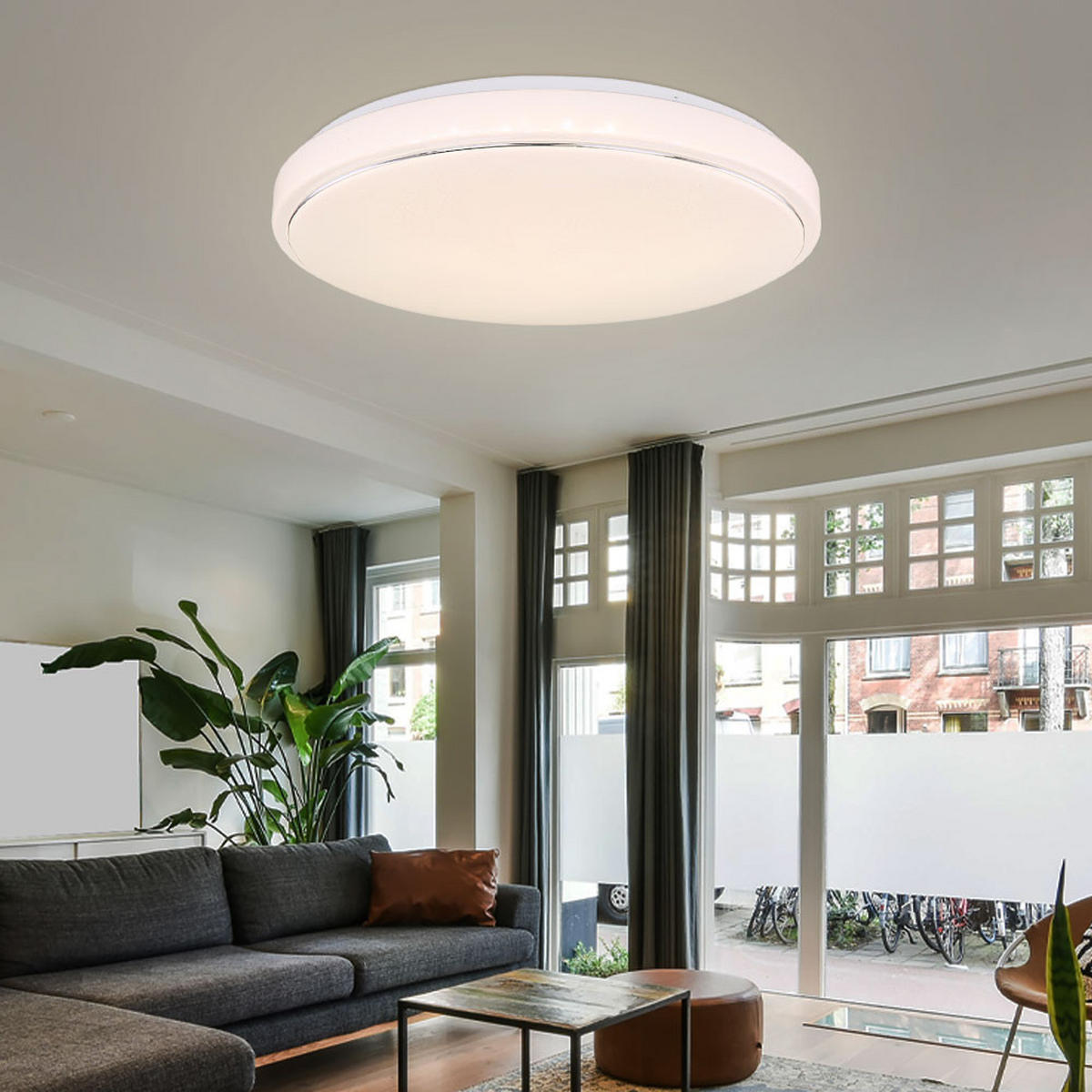 LED DECKENLEUCHTE Kalle Weiß Metall - Weiß, Metall (49/49/7.5cm) - Globo Lighting