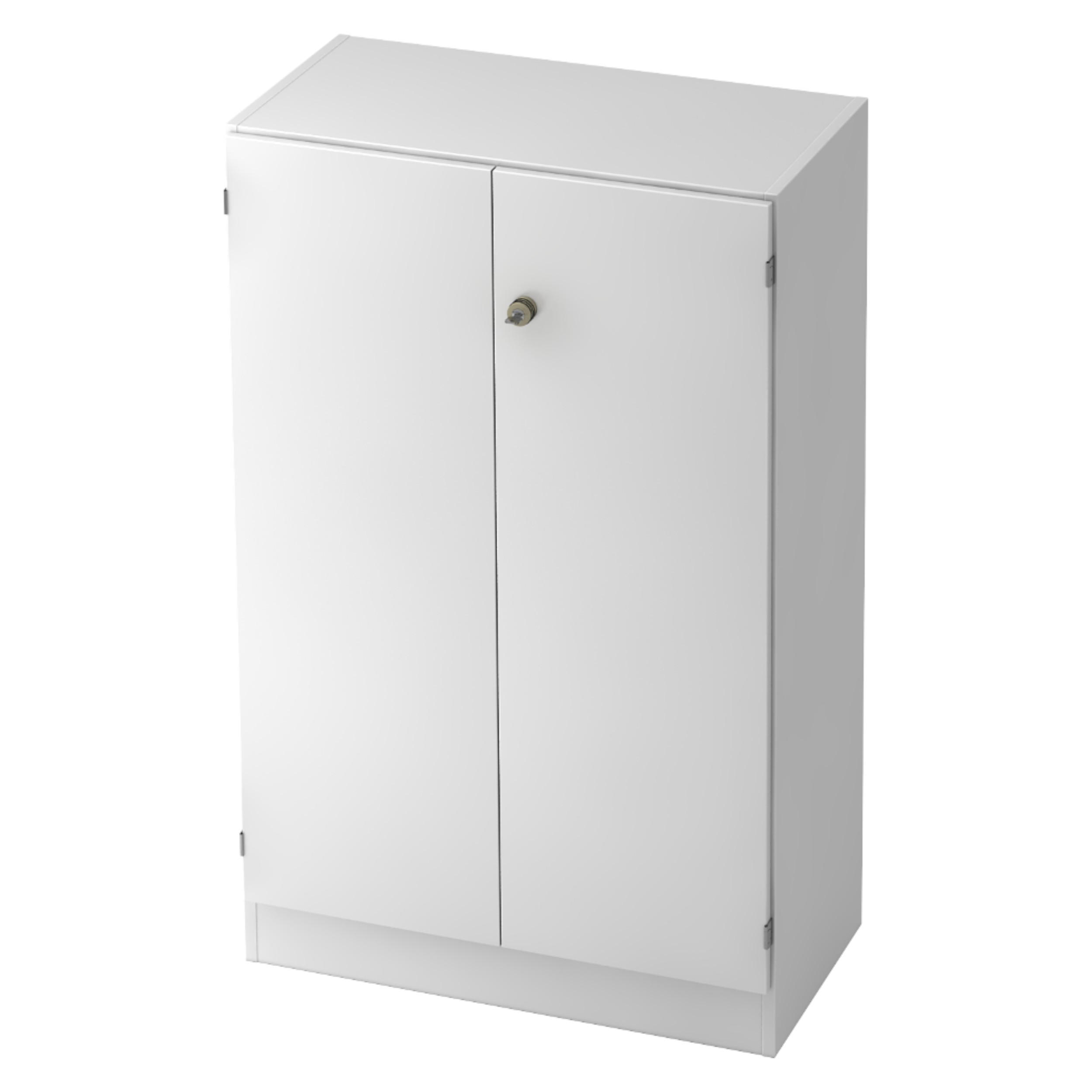 AKTENSCHRANK - 3 Ordnerhöhen 42/80/127 cm in Weiß - Weiß, Holzwerkstoff (80/127/42cm) - bümö
