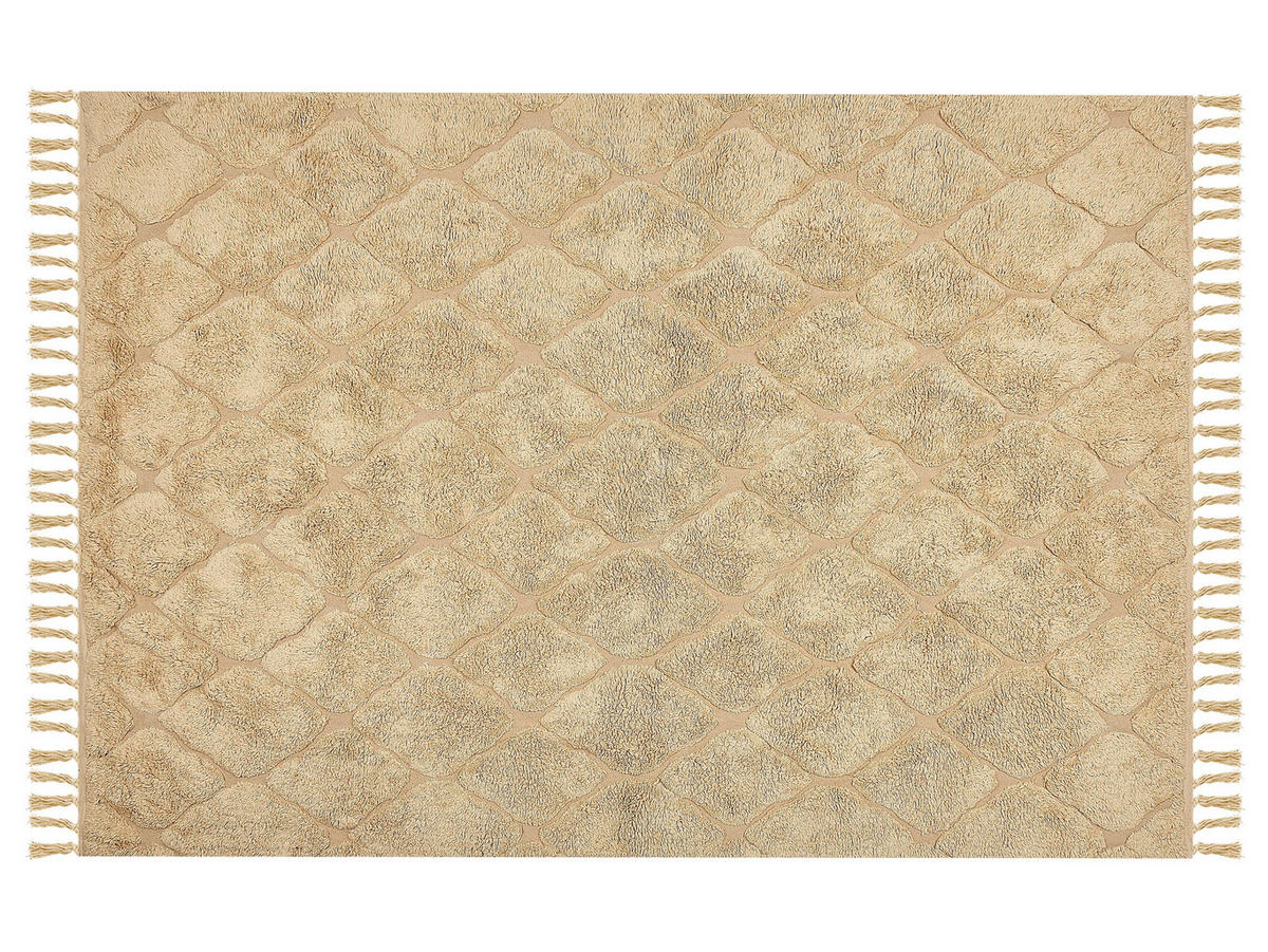 KURZFLOR-TEPPICH Sanliurfa 200/140 cm - Beige, Textil (140/200cm) - Beliani