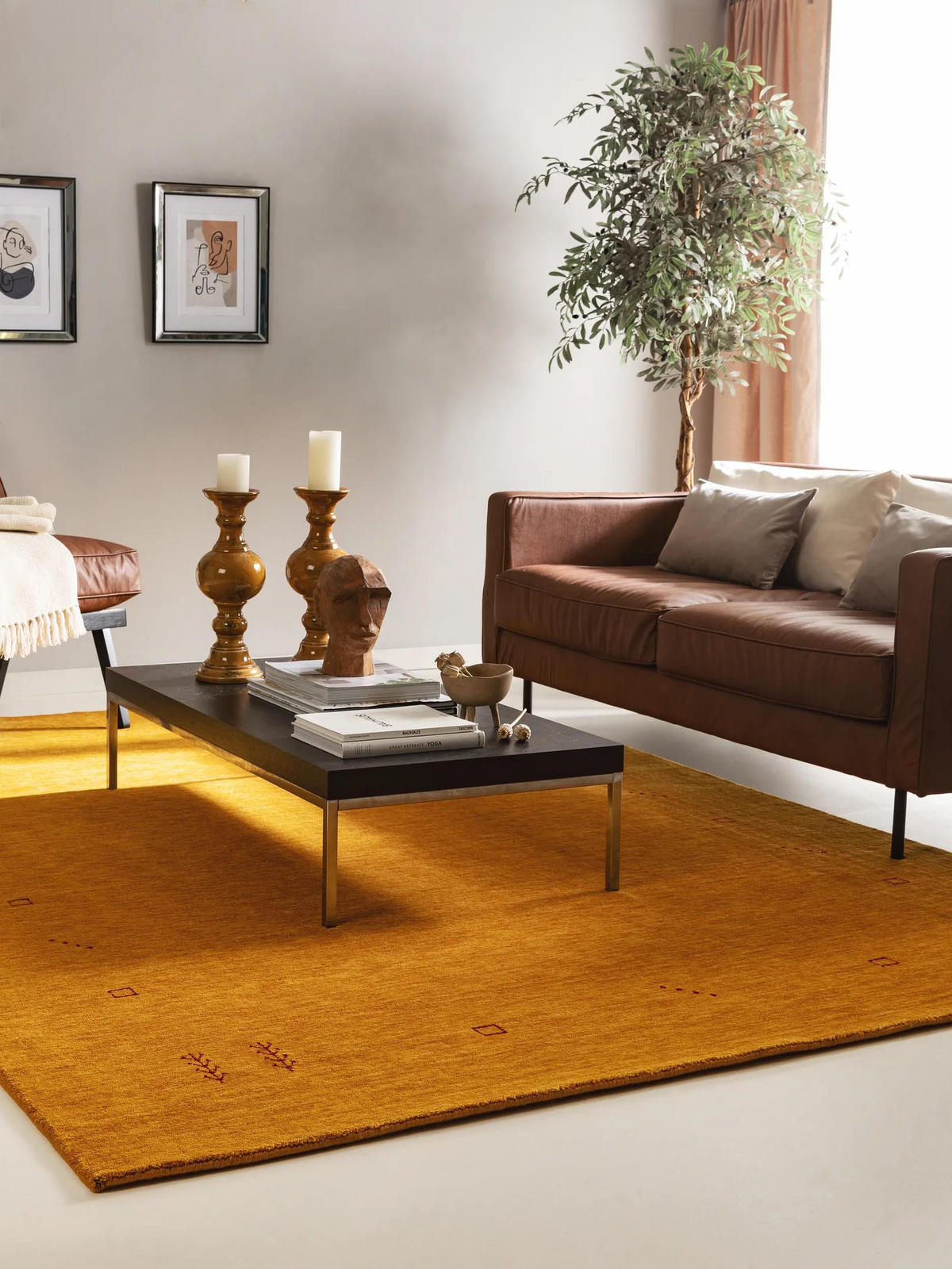 WOLLTEPPICH Jamal Gelb 120x170 cm - Gelb, Textil (120/170cm) - benuta Nest