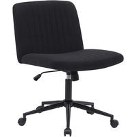 DREHSTUHL Stoff schwarz - Schwarz, Textil/Metall (62/86/65cm) - CLP