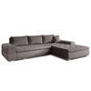 ECKSOFA L Form Sivaso Braun 310/210/85 cm – mit Schlaffunktion und Bettkasten - Hellbraun/Silberfarben, Textil/Metall (310/210cm) - AX Living