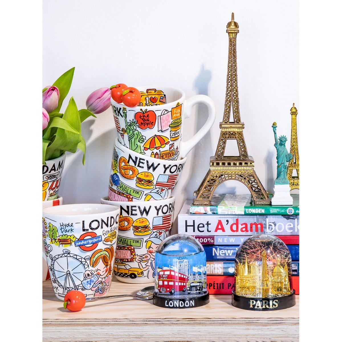 BECHER Blond City Icon London in Bunt - 350 ml - Multicolor, Keramik (0.35L) - Blond Amsterdam