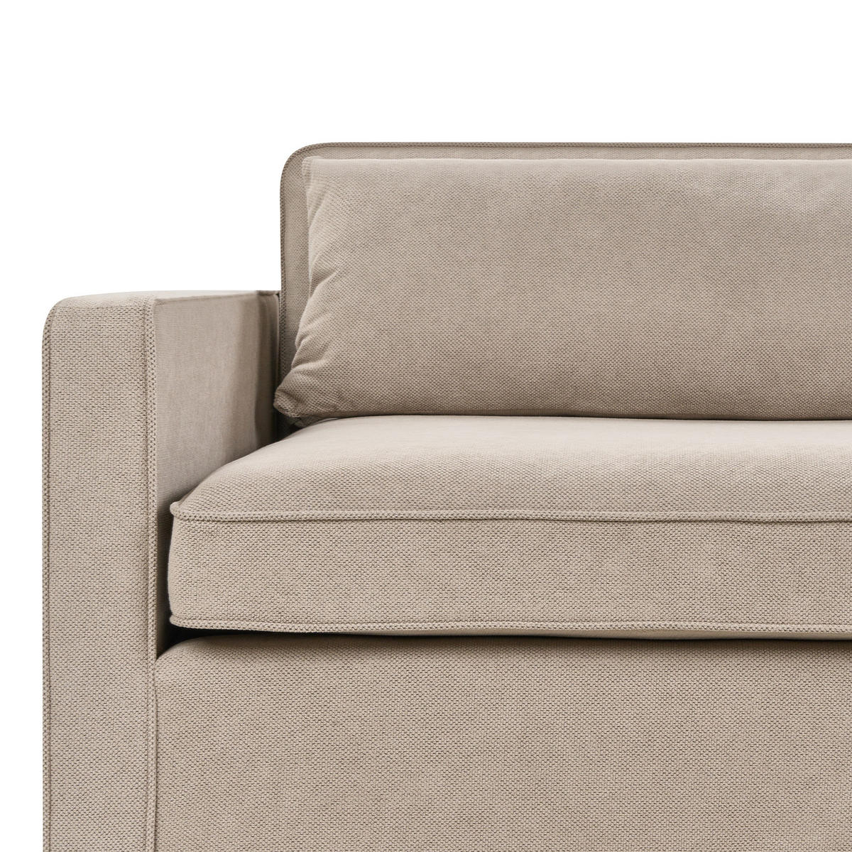 3-SITZER-SOFA taupe Vinstra - Taupe/Hellbraun, Textil (250/80/125cm) - Beliani