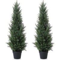 KÜNSTLICHER Zedernbaum 95 cm 2er-Set - Grün, Kunststoff (58cm)