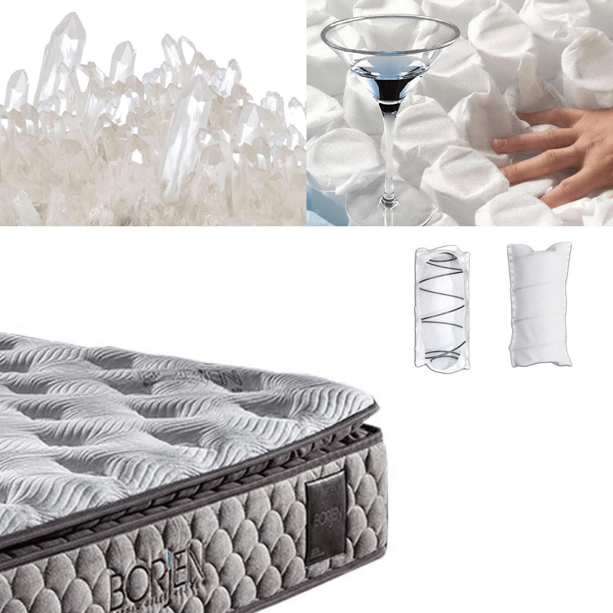 BOXBETT Borjen Set 160x200 - Beige, Holz/Metall (160/200cm) - Bambi