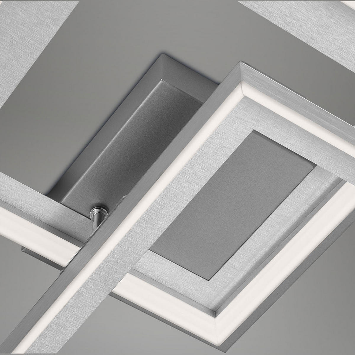 LED DECKENLEUCHTE Metall Silber - Silberfarben, Metall (56.8/48/9.5cm) - Briloner