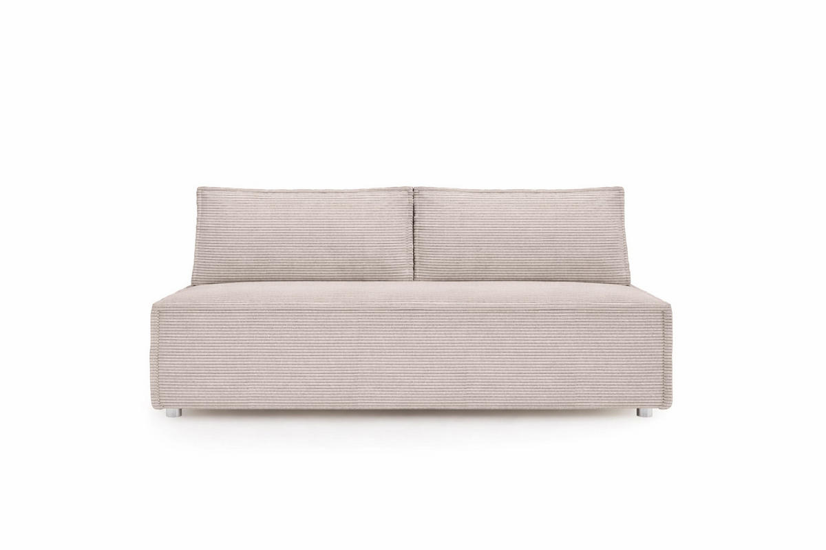 SCHLAFSOFA Mit Bettkasten DUO, Stoff Poso, Beige - Beige, Holz (198/89/90cm) - Kaiser Möbel