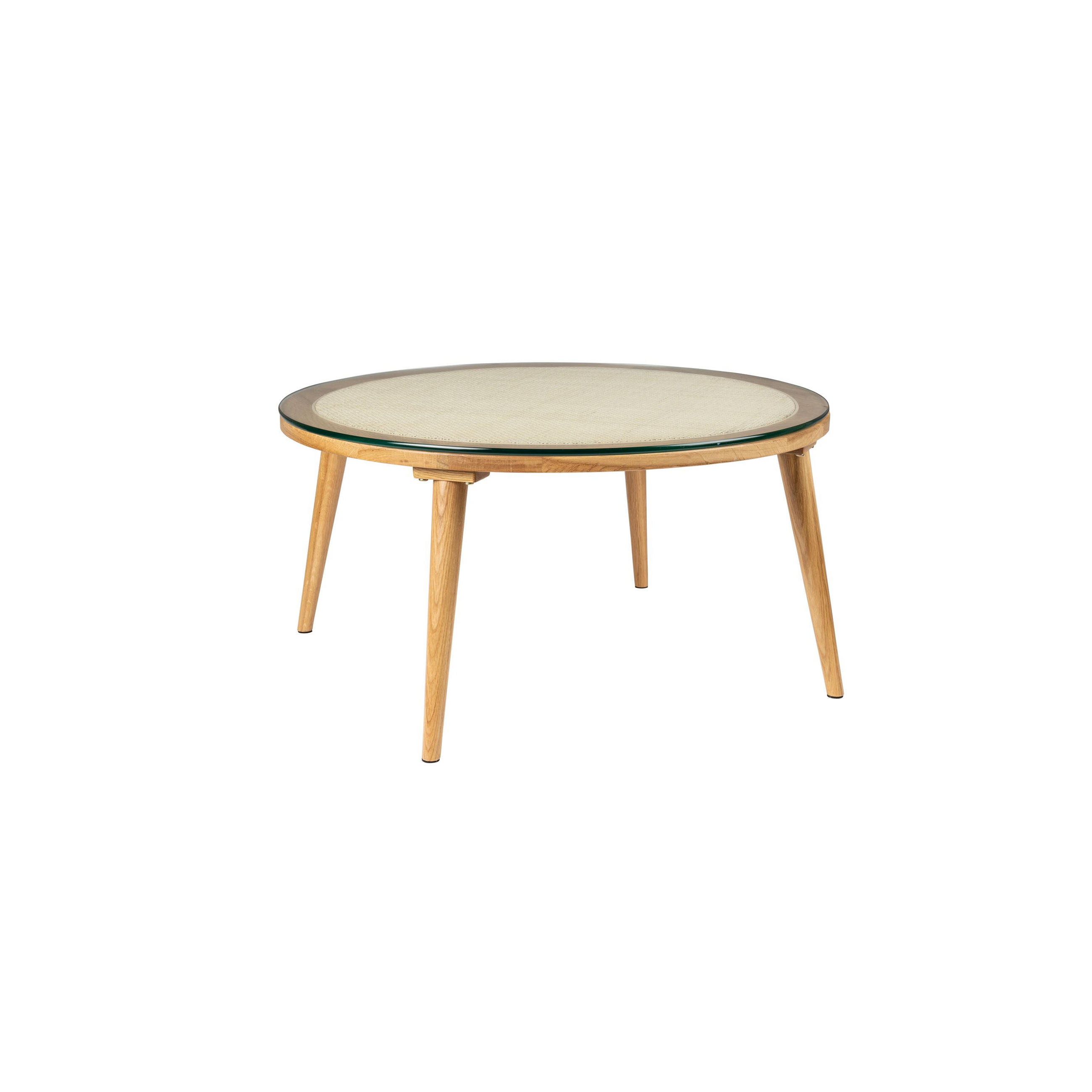 COUCHTISCH Haru Rund / 70x70 cm Naturfarben - Beige, Glas (70/70/38cm) - Housecraft Living