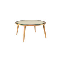 COUCHTISCH Haru Rund / 70x70 cm Naturfarben - Beige, Glas (70/70/38cm) - Housecraft Living