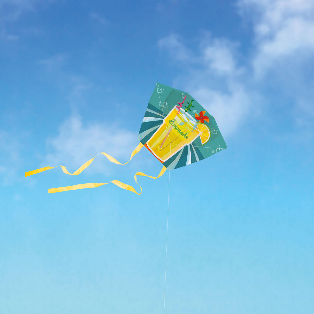 DRACHE IN DOSE Flugdrache Mini Kite - LemonAir, Polyester, Blech, Bunt, 45 x 33 x 25 cm - Multicolor, Kunststoff (45/2.5/33cm) - Donkey Products