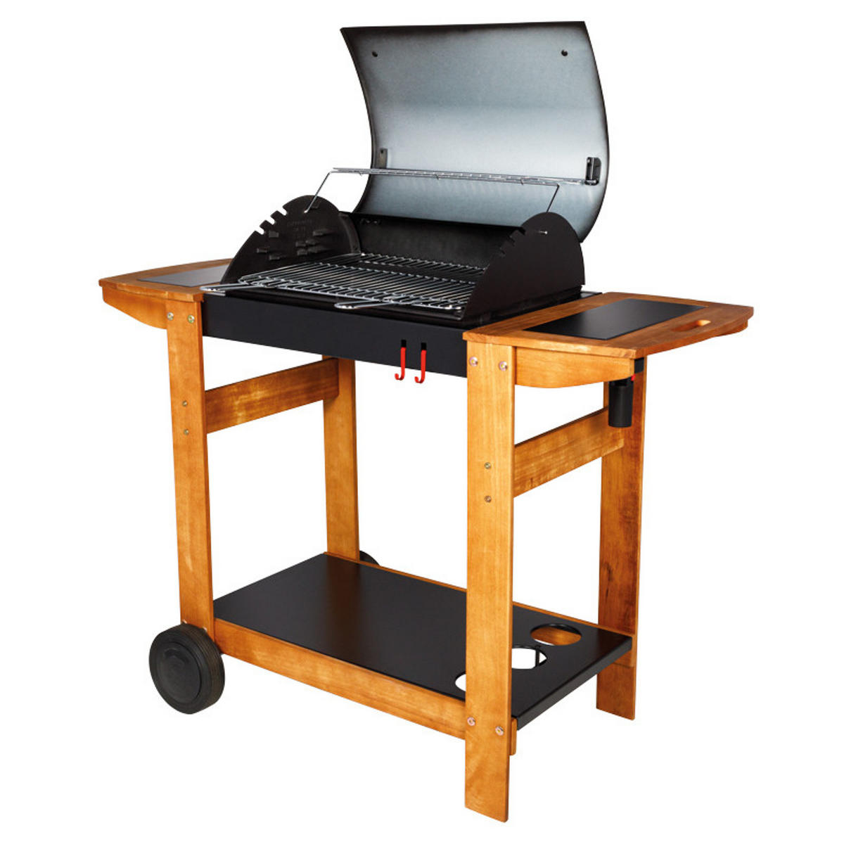 KOHLEGRILL Schwarz - Schwarz, Metall (57/98/121cm)