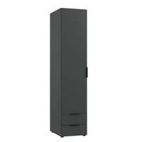 KLEIDERSCHRANK Modena graphit / 40 cm / 54 cm / 185 cm - Graphitfarben/Schwarz, Holz/Holzwerkstoff (40/185/54cm) - Wimex