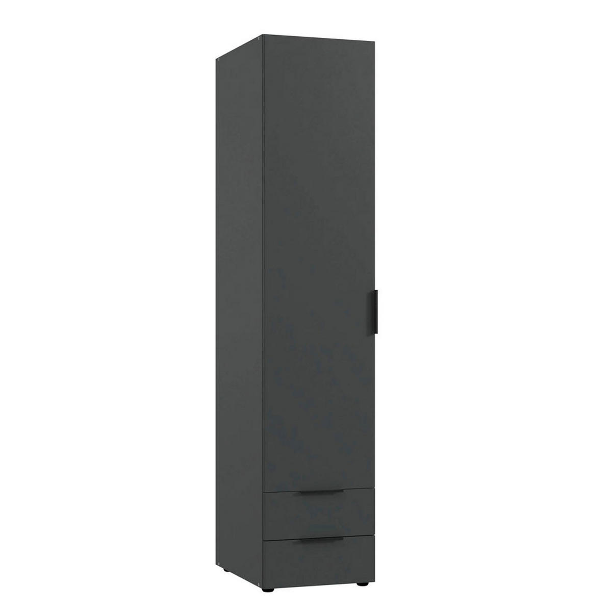 KLEIDERSCHRANK Modena graphit / 40 cm / 54 cm / 185 cm - Graphitfarben/Schwarz, Holz/Holzwerkstoff (40/185/54cm) - Wimex