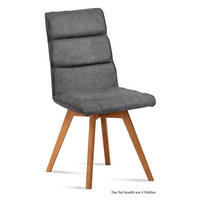 ESSZIMMERSTUHL (4er-Set) Dixie 47x92x60 Eiche geölt/Grau - Eichefarben/Grau, Kunststoff (60/92/47cm) - 58aufmkessel