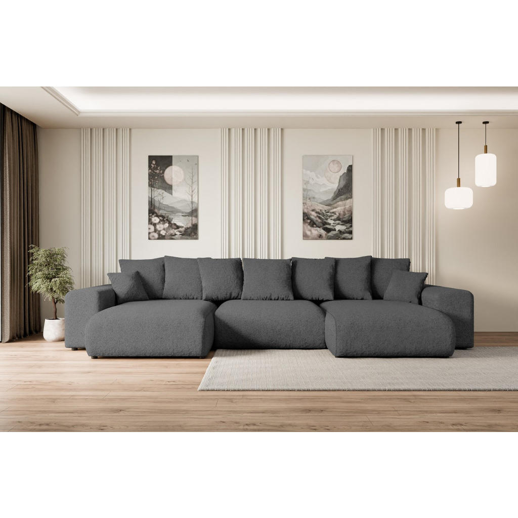 Thumbnail - Altdecor Wohnlandschaft, Grau, Textil, 6-Sitzer, 352x84x165 cm, Wohnzimmer, Sofas & Couches, Wohnlandschaften, Wohnlands...