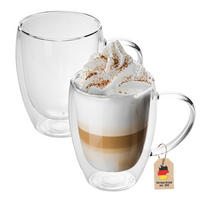 KAFFEEGLAS 250 ml (2er-Set) - Transparent, Glas - Intirilife