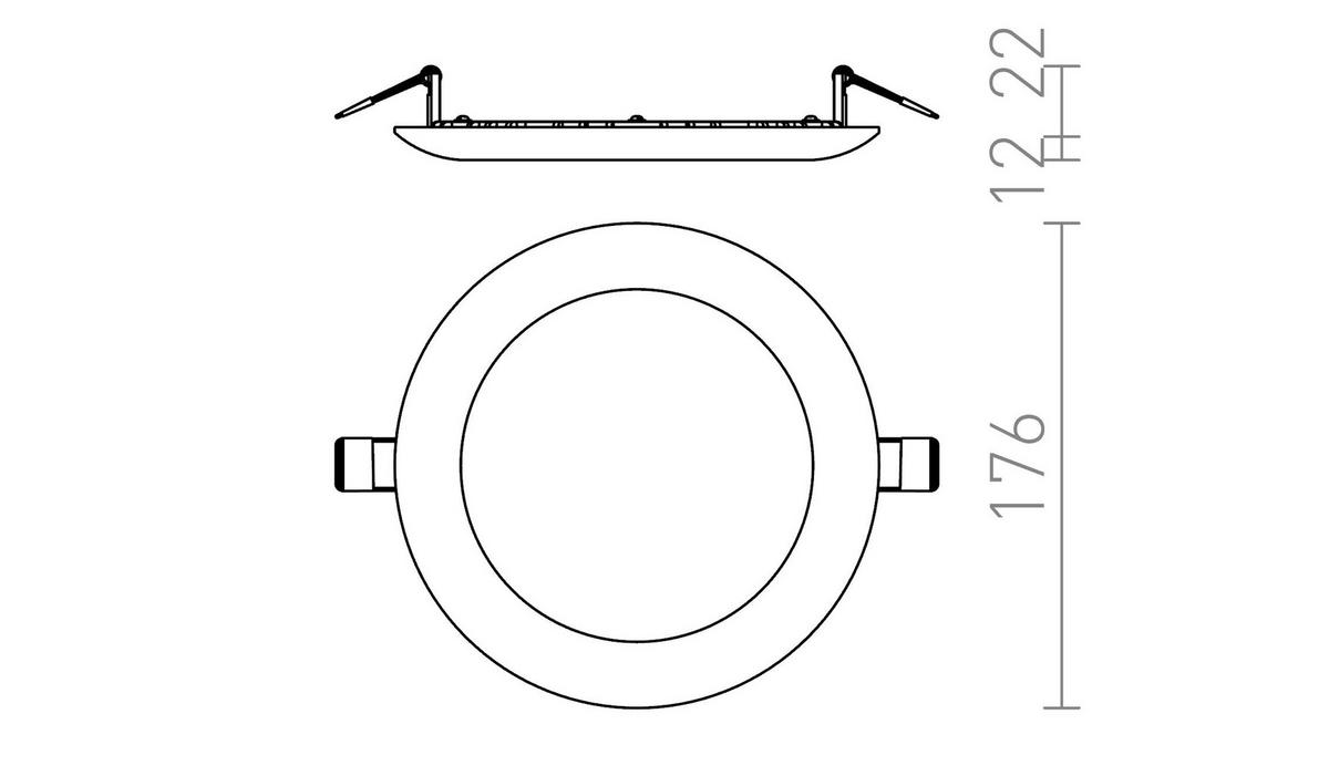 EINBAULEUCHTE DADA 17 Weiß 12 W - Weiß, Metall (177/177/17cm) - Rendl
