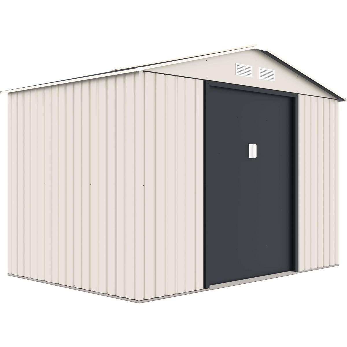 METALL-GARTENHAUS - "Nebraska" - 5.30 M² - Beige/Anthrazitgrau - Beige, Metall (277/202/191cm) - Habitat Garten