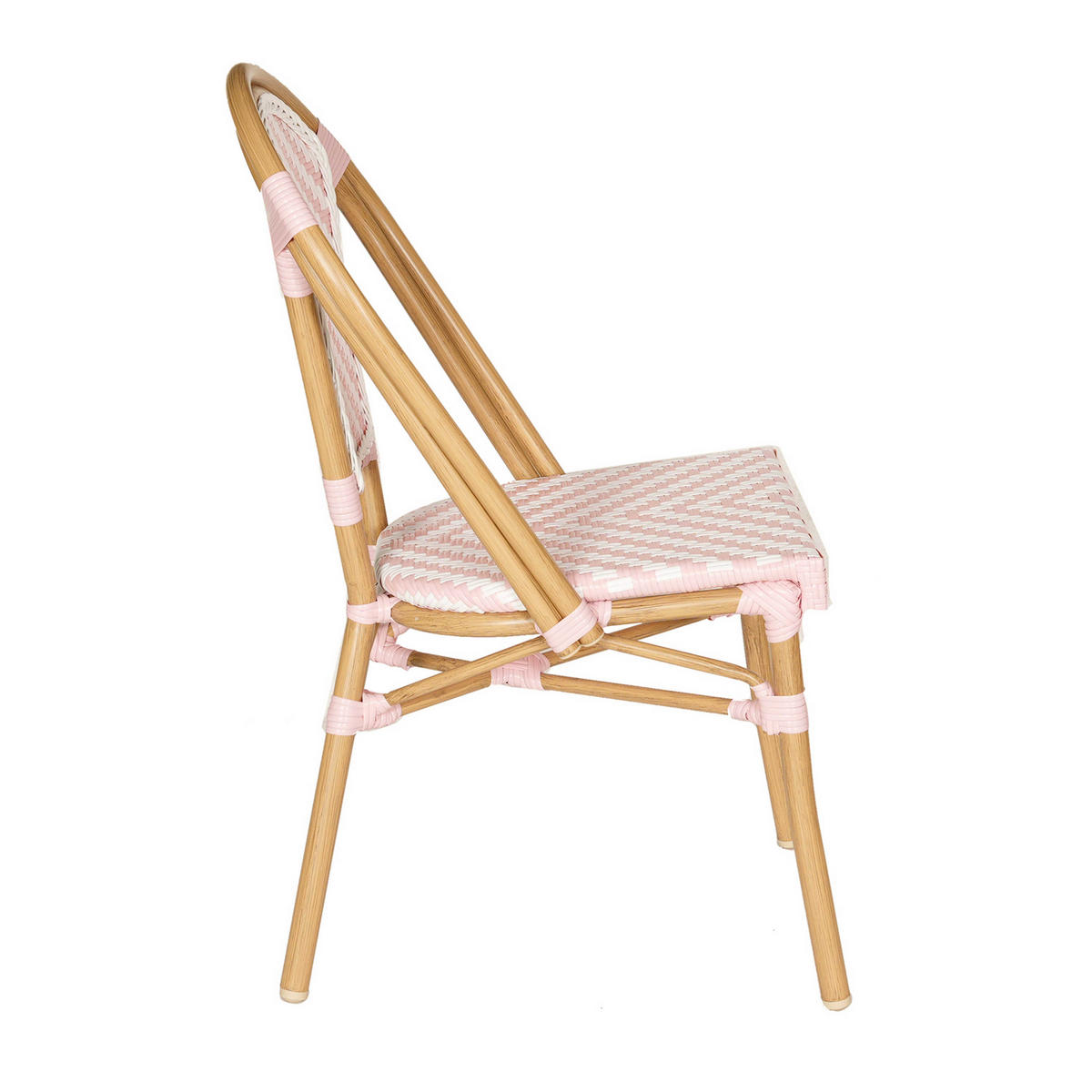 TERRASSENSTUHL, Rosa - Pink, Holz (48/85/57cm) - Oviala