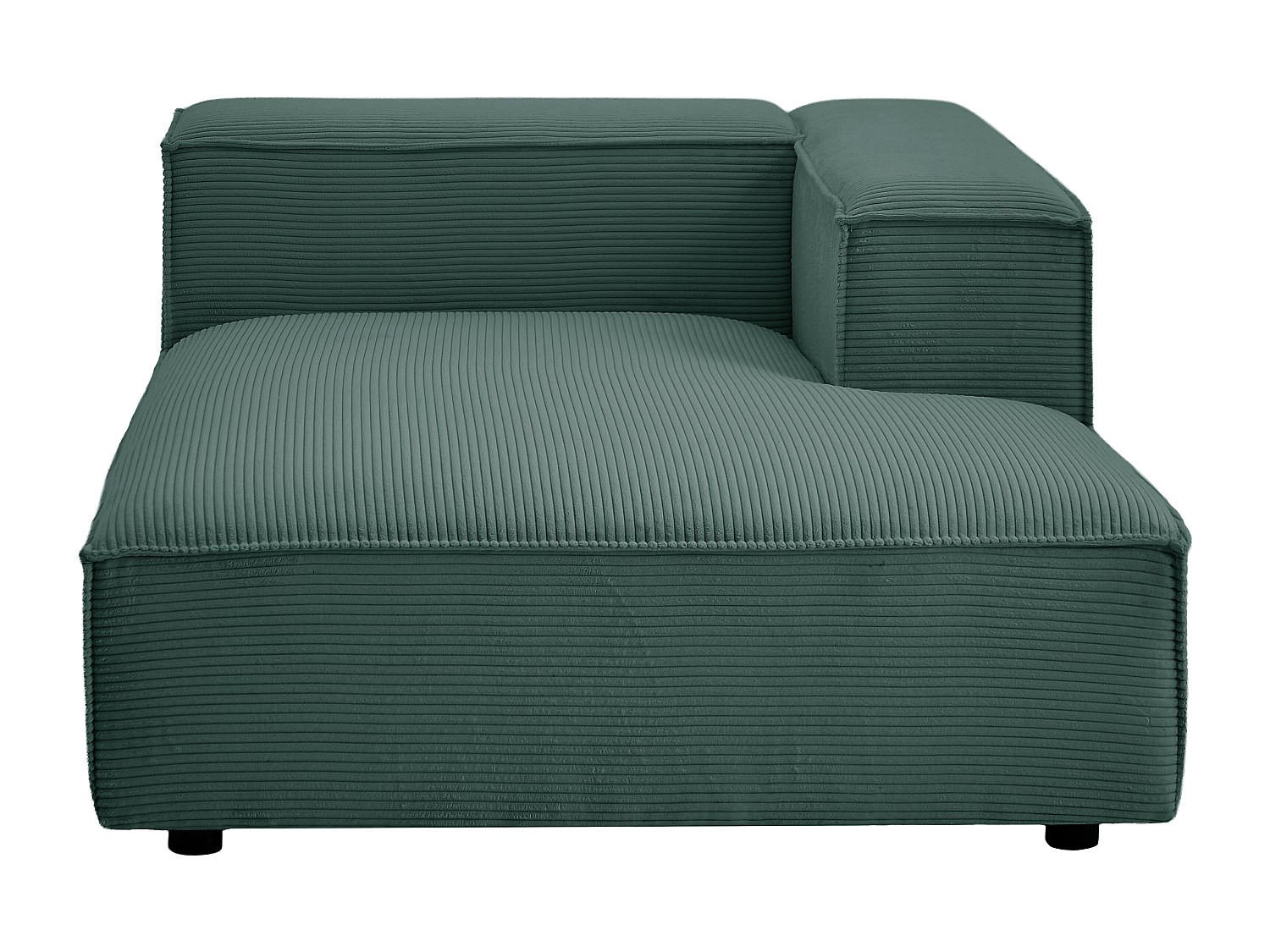 RECAMIERE ohne Schlaffunktion - 1 Person - samt - grün Ruzolo - Grün, Textil (120/67/169cm) - Vente-Unique