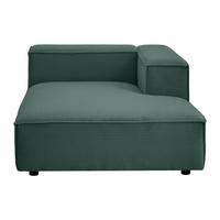 RECAMIERE ohne Schlaffunktion - 1 Person - samt - grün Ruzolo - Grün, Textil (120/67/169cm) - Vente-Unique