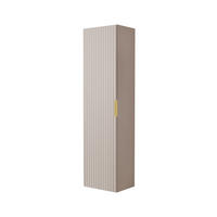 BADEZIMMERSCHRANK, Kaschmir, 35 x 136 x 27 cm, goldener Griff - Kaschmir/Goldfarben, Holzwerkstoff (35/136/27cm) - 3XE LIVING