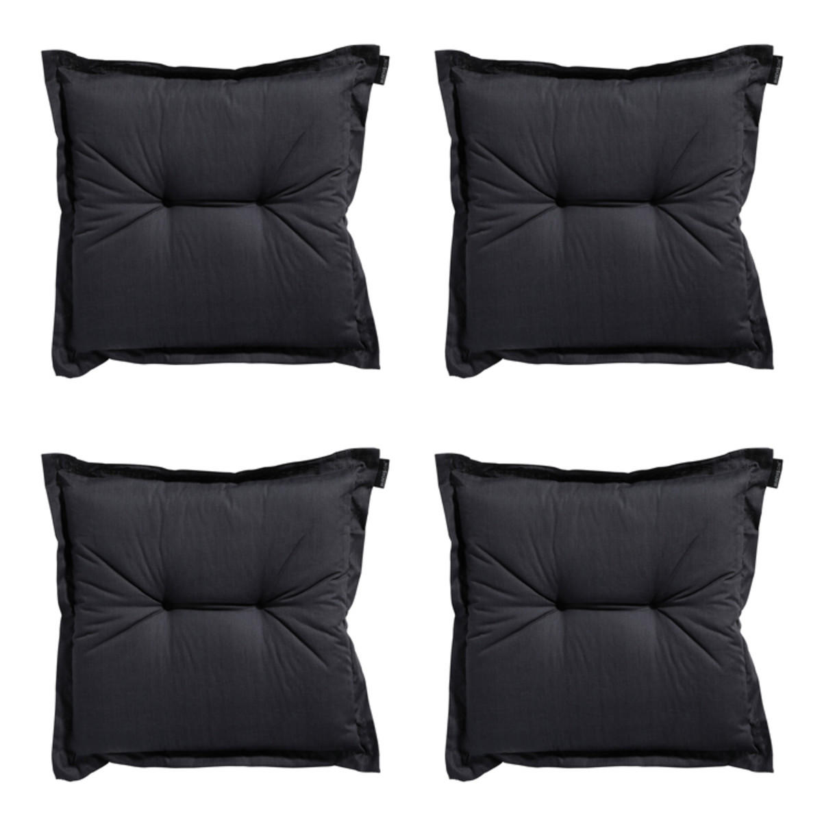 SITZKISSEN Basic 50/50 cm 4er-Set - Schwarz, Textil (50/5/50cm) - Madison