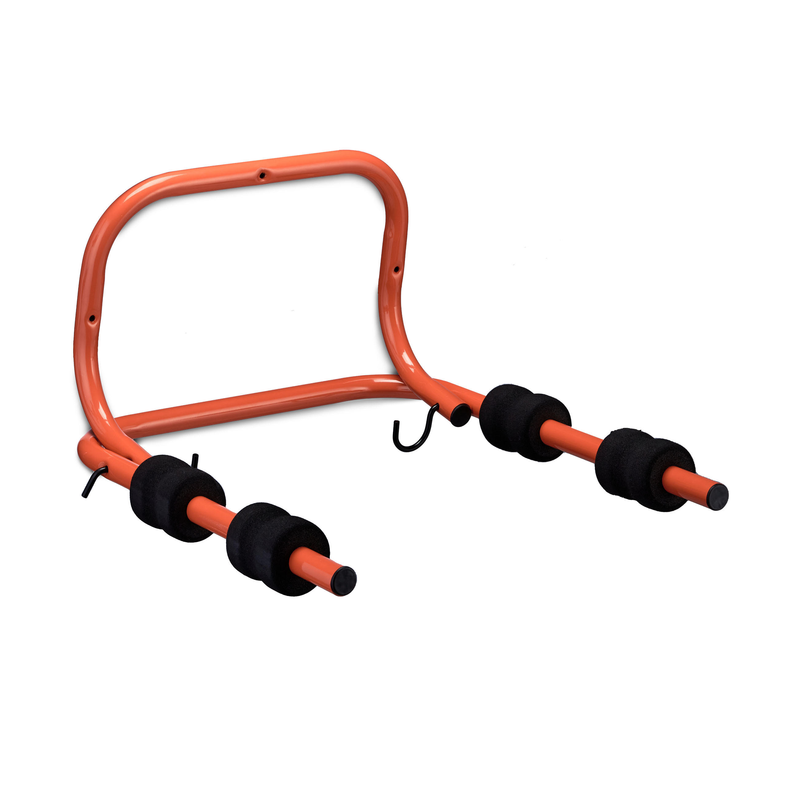 FAHRRADHALTERUNG Rot Schwarz Wand klappbar Stahl für 2 Fahrräder - Rot, Textil/Metall (47.5/28/51cm) - Relaxdays