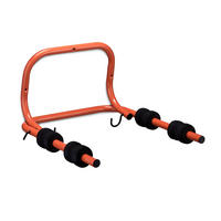 FAHRRADHALTERUNG Rot Schwarz Wand klappbar Stahl für 2 Fahrräder - Rot, Textil/Metall (47.5/28/51cm) - Relaxdays