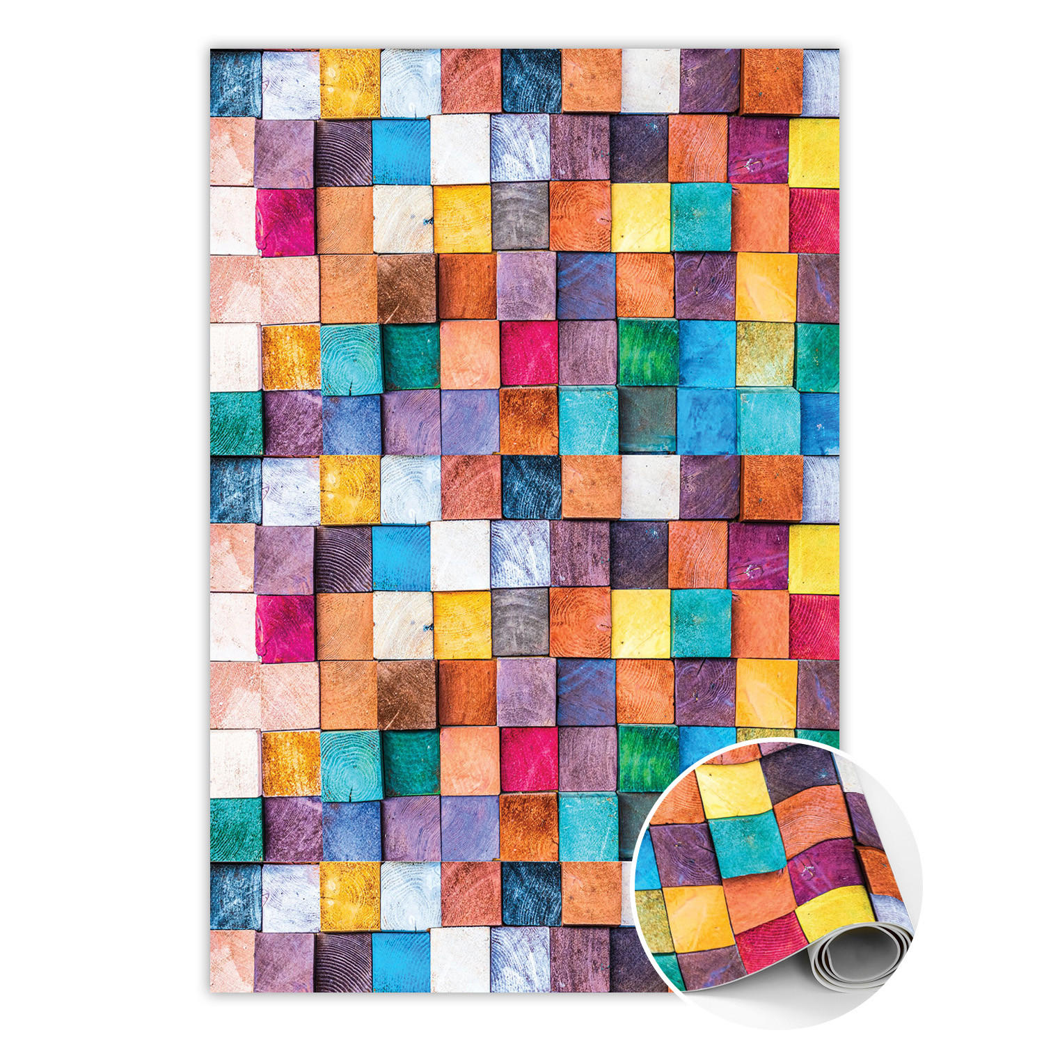 Tulup Vinyl Mehrfarbig 150x225 cm