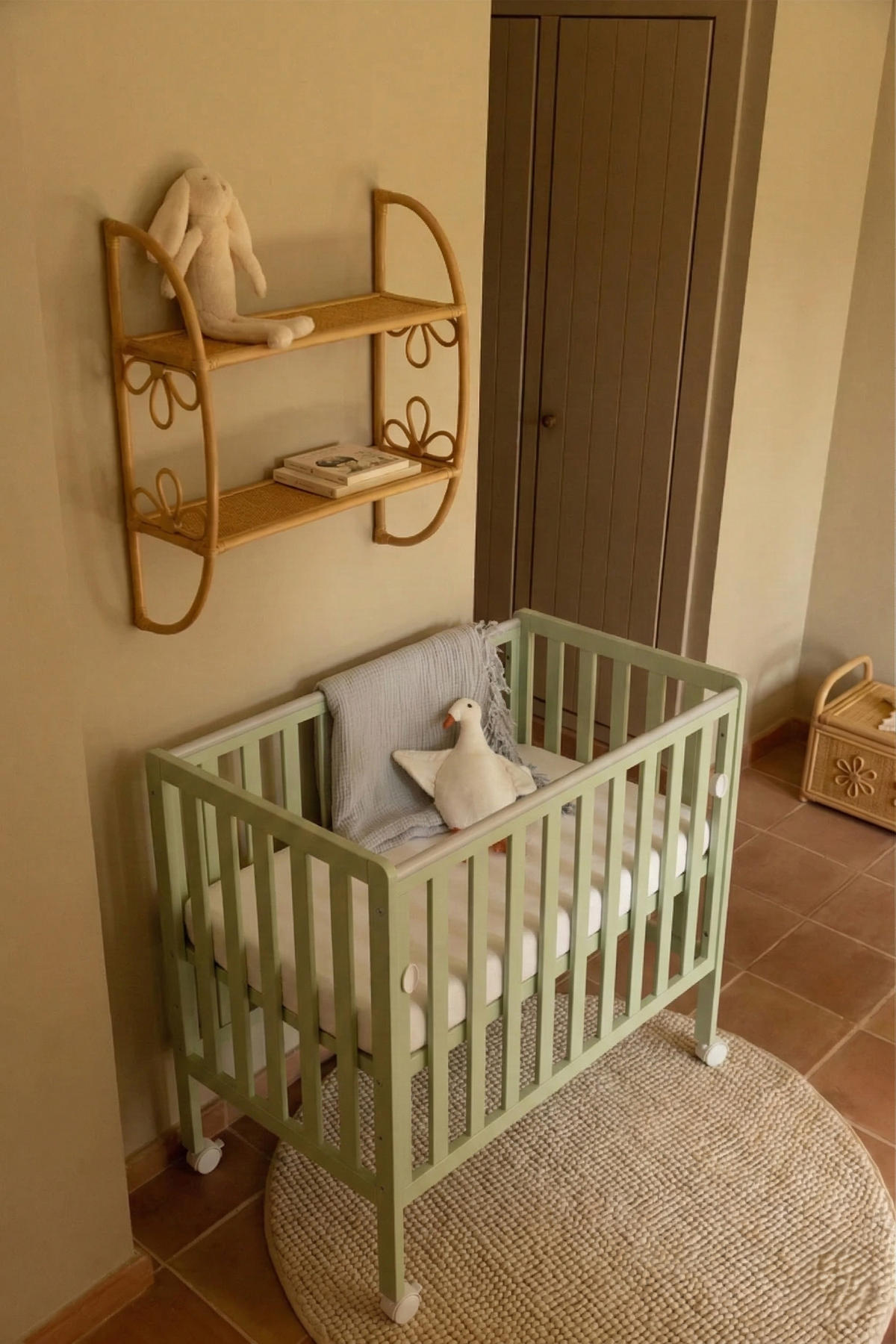 BEISTELLBETT BeBino Mini - Mintgrün, Holz (50/100cm) - kiki design