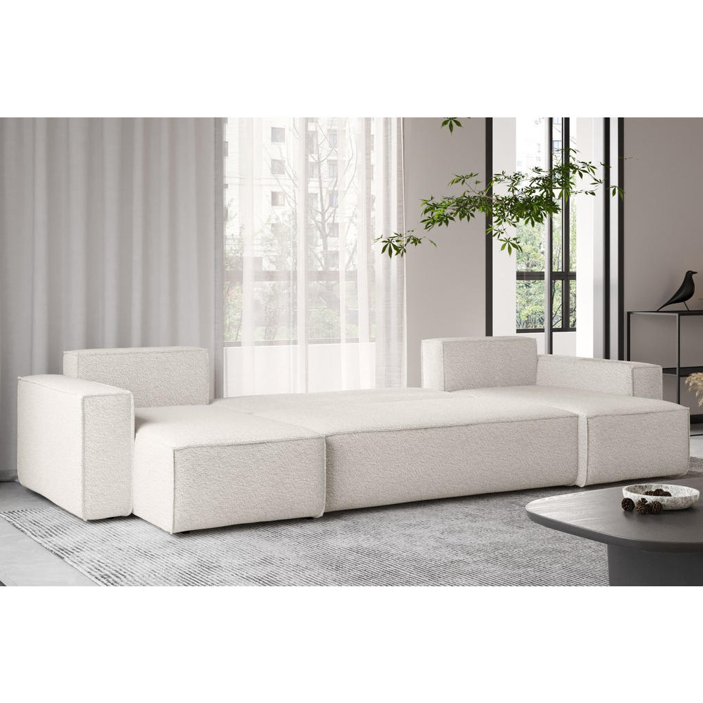 Thumbnail - Kaiser Möbel Ecksofa, Ecru, Holz, 312x98 cm, Wohnzimmer, Sofas & Couches, Wohnlandschaften, Ecksofas