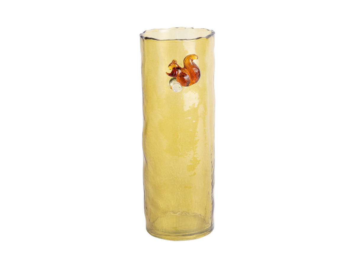 VASE Squirrel On Branch Small - Grün - 15 cm - Grün, Glas (9.5/15cm) - Present Time