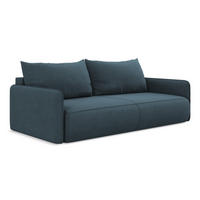 3-SITZER SOFA mit Schlaffunktion Strukturstoff Stoff Blau - Blau/Blaugrau, Kunststoff/Textil (216/86/105cm) - Makamii