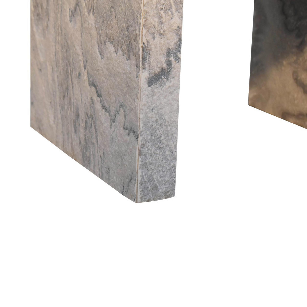 NACHTTISCH aus Massivholz - Messingfarben/Weiß, Holz/Metall (45/40/35cm) - Artisan Furniture