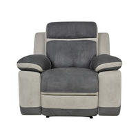 RELAXSESSEL - 1 Person - Stoff, Stoff - Anthrazitgrau - - Anthrazit, Textil (101/98/96cm) - Vente-Unique