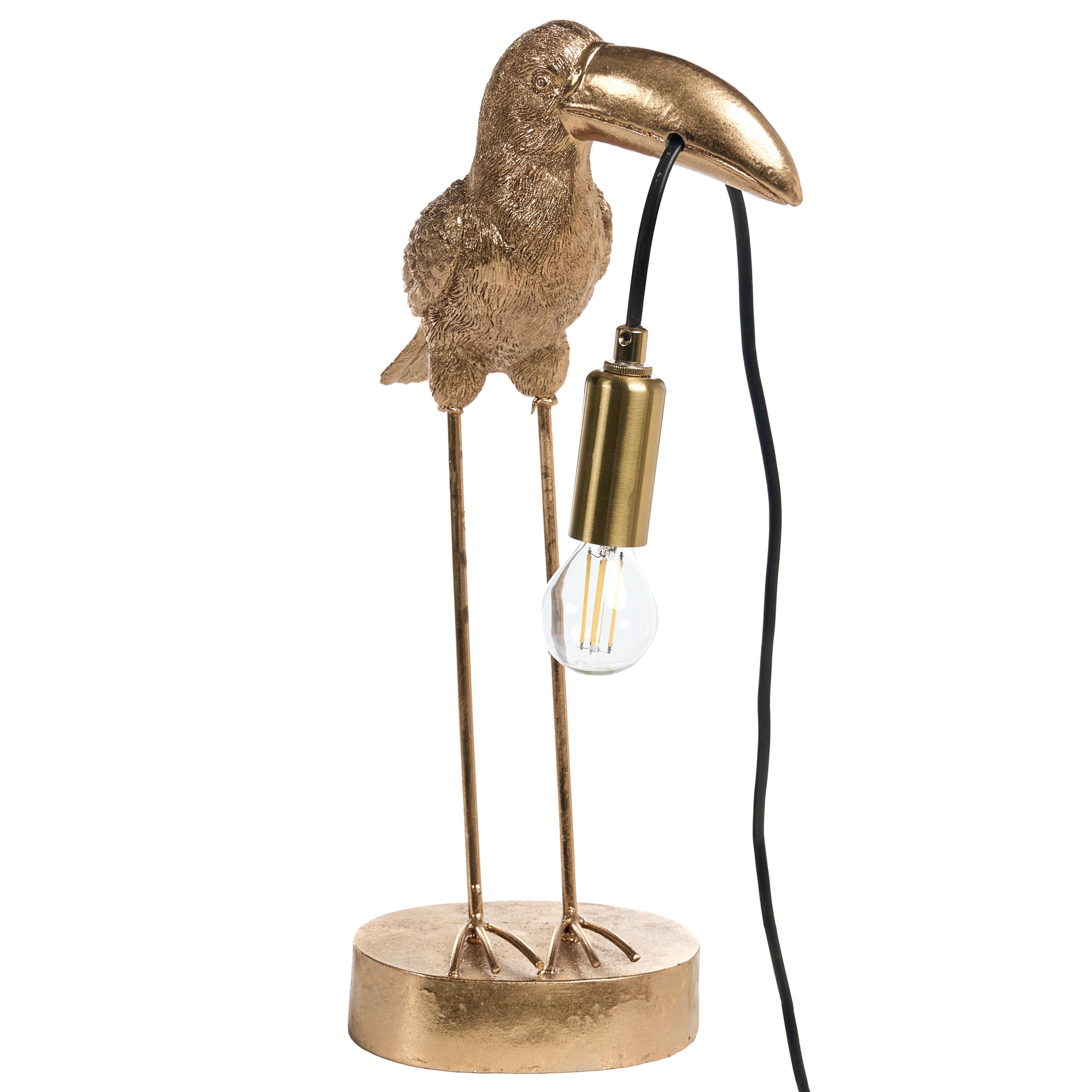 Beliani Tischlampe Gold, Messing 24x42x15 cm