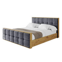 POLSTERBETT mit Bettkasten, Fußteil und Lattenrost, Boxbett ohne Matratze - ENZO7-Z 160x200 Dunkelgrau - Dunkelgrau, Holzwerkstoff/Textil (160/200cm) - ALTDECOR