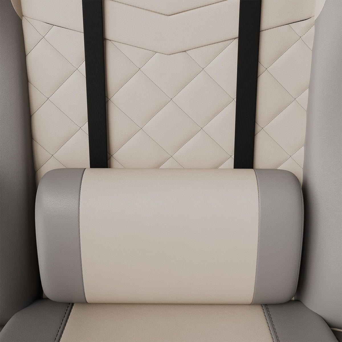 GAMINGSTUHL HyperSeat beige/hellgrau - Beige, Kunststoff (63/131/121cm) - Juskys
