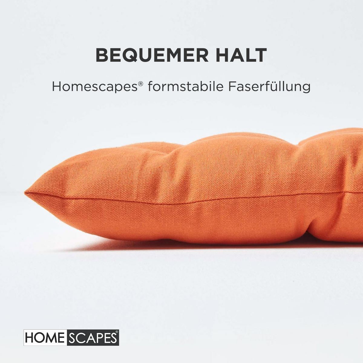 BANKAUFLAGE 2-Sitzer orange 108/42/5 cm - Orange, Textil (108/42/5cm) - Homescapes