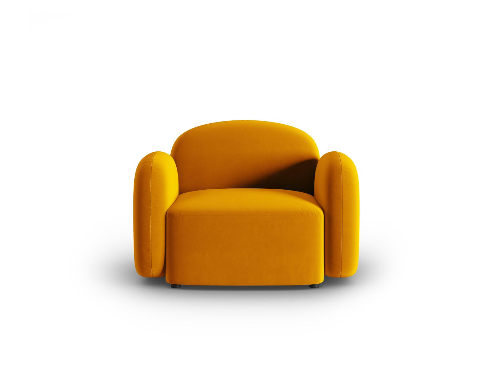 SESSEL Blair aus Samt gelb - Gelb, Textil (87/80/119cm) - Micadoni