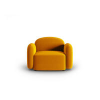 SESSEL Blair aus Samt gelb - Gelb, Textil (87/80/119cm) - Micadoni