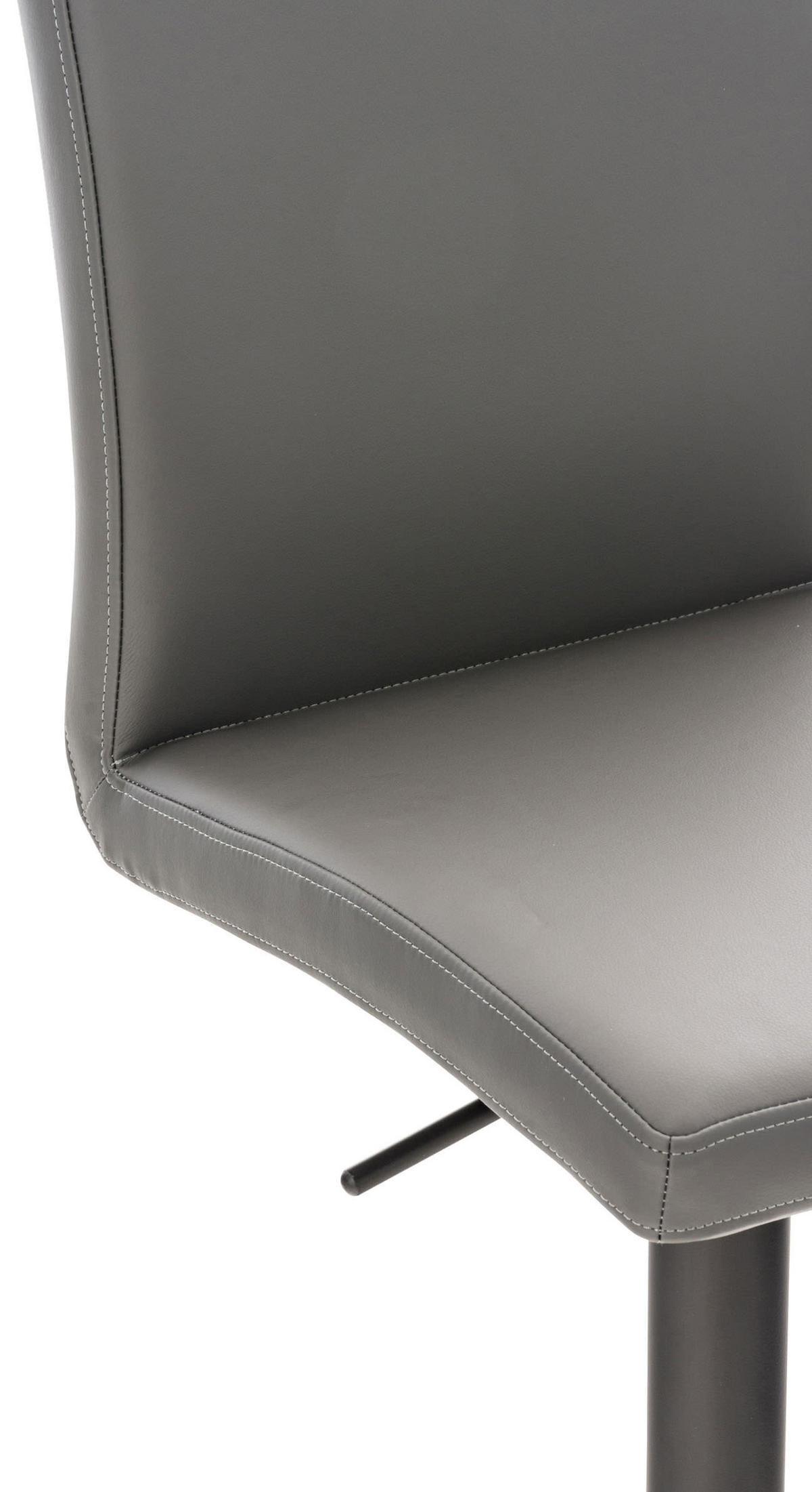 BARHOCKER 2er Set Lederlook Grau - Schwarz/Grau, Textil/Metall (40/93/49cm) - CLP