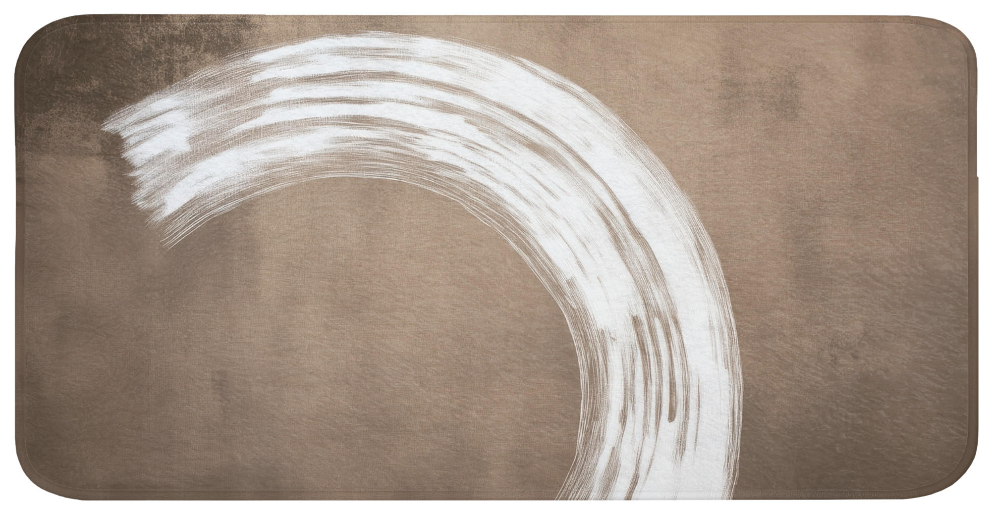 KOUPELNOVÁ PŘEDLOŽKA Barva - hnědá - Japandi 120x60 cm - barva mokka, textil/plast (120/60cm) - OnlyWow