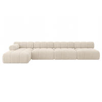 ECKSOFA modulares Sofa Razon-L3 - 380x160x70 cm Beige Cord - Beige, Holzwerkstoff/Textil (380/160cm) - ALTDECOR