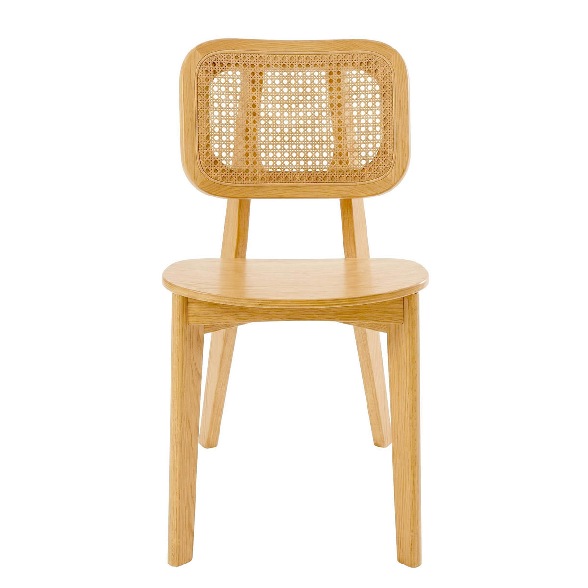 STÜHLE 2-tlg., Holz - Eichefarben, Eichenholz/Holz (45/78/42cm) - Oviala