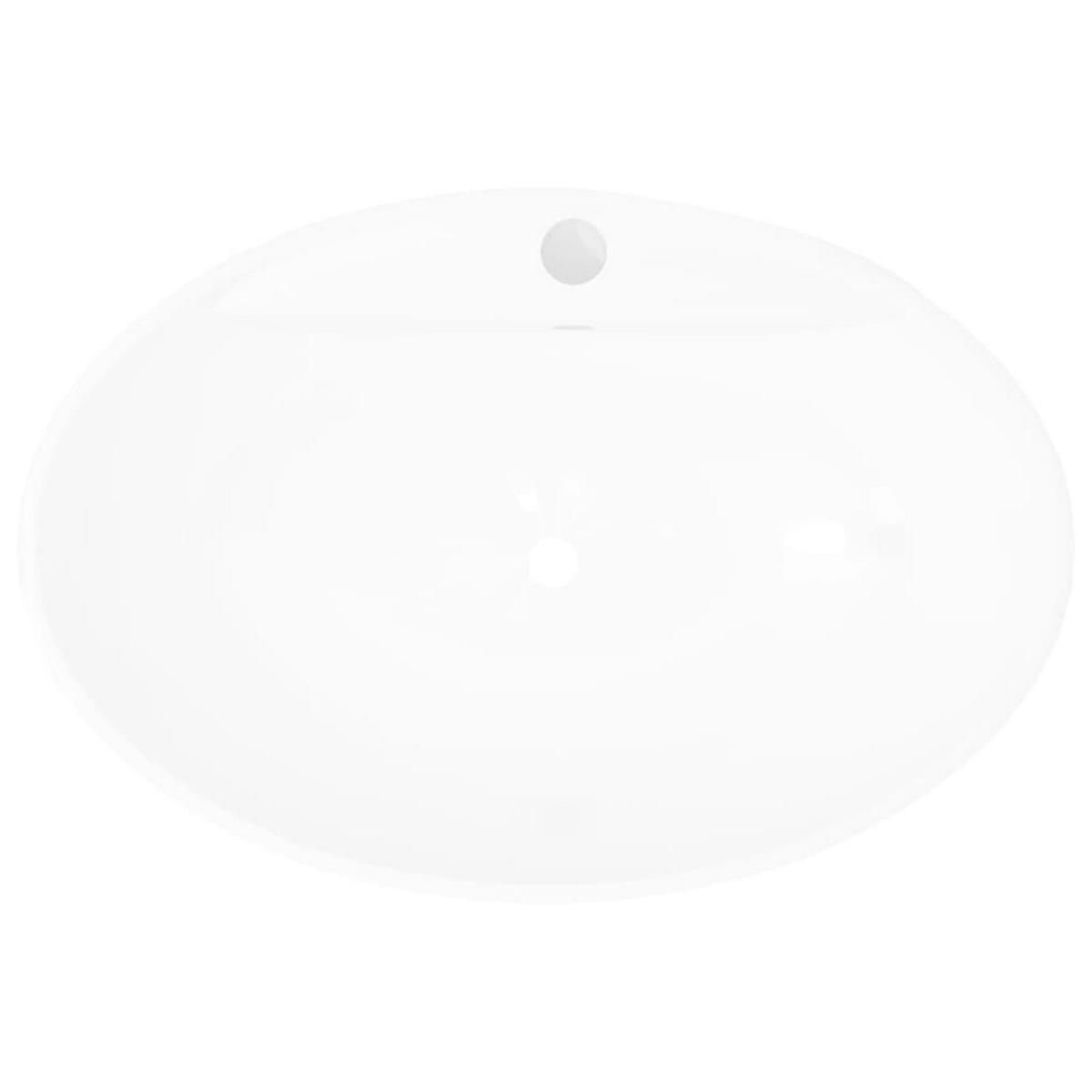 WASCHBECKEN Kotz 58.5/39/21 cm - Weiß, Keramik (58.5/21/39cm) - Nettlife